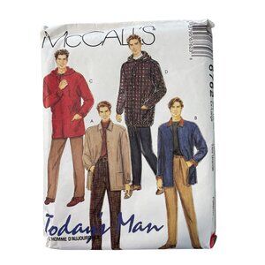 90s McCalls 6762 Sewing Pattern Size XL Mens Jacket & Pants 21 Pieces Retro CUT